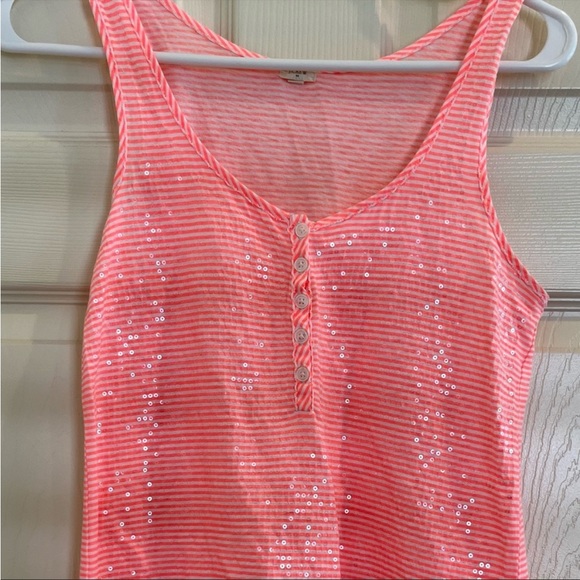 J. CREW peach sparkle tank top - Picture 5 of 7